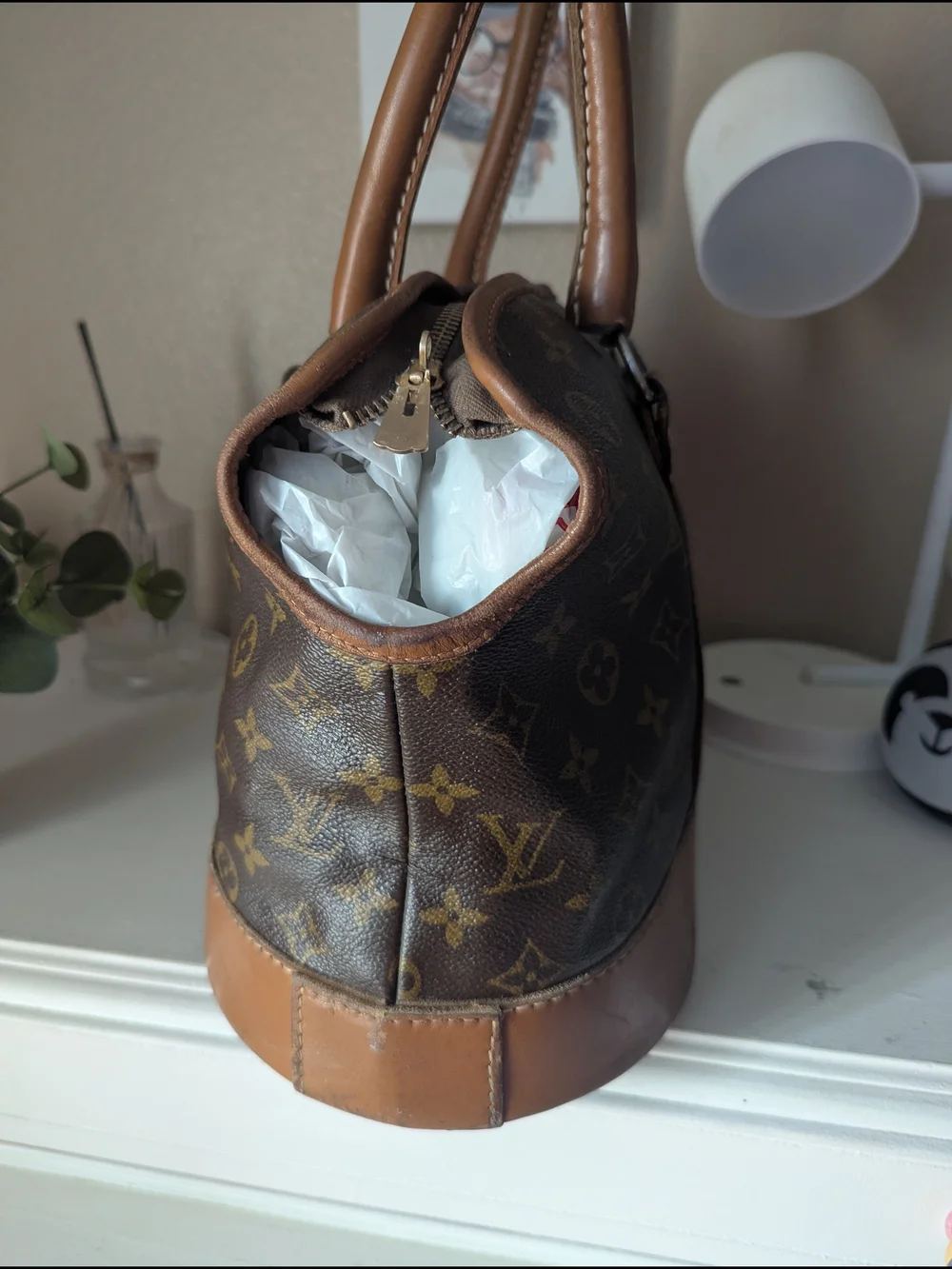 Louis Vuitton Monogram Canvas Brown Top-Handle Bag